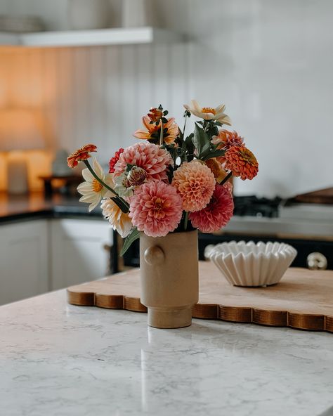 The beauty of summer shines thru these beautiful blooms…thank you @abrilsfool 🌸🌼 #dahlias #summervibes #summerblooms #flowerarrangement #localflorist #summergarden #kitchendecor #kitchengoals #kitchenisland Local Florist, Summer Garden, Beautiful Blooms, Dahlia, Summer Vibes, Kitchen Decor, Flower Arrangements, Beauty