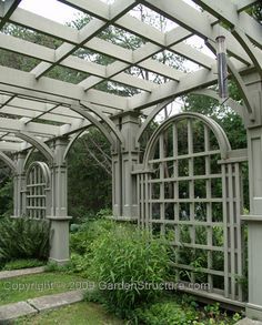 Garden Fence on Pinterest Diy Pergola Kits, Pergola Decor, Pergola Carport, Cedar Pergola, Cheap Pergola, Pergola Swing, Building A Pergola, Pergola Lighting, Patio Pergola