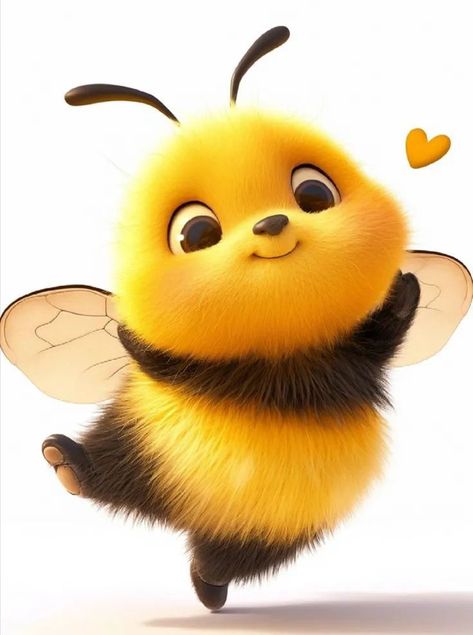 Cartoon Bees, Bee Cartoon, Bee Pictures, Good Morning Funny Pictures, Cartoon Bee, Cartoon Books, Bee Happy, Art And Illustration, Cute Animal Drawings