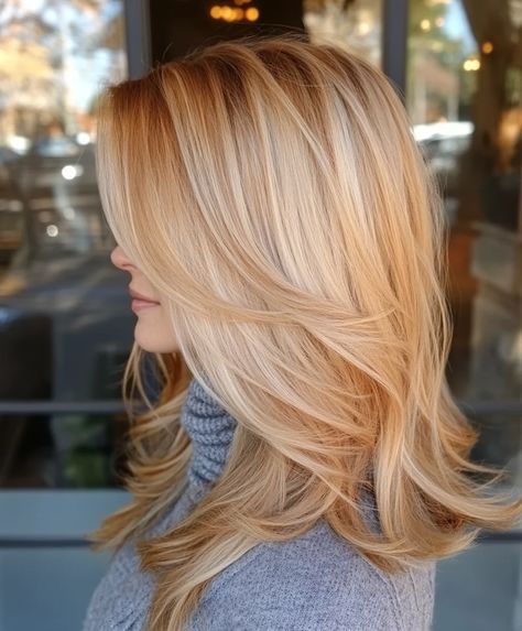 Best 51 Copper Blonde Hair Colors for Fall - AskNaij Salted Caramel Blonde Hair, Warm Fall Blonde, Caramel Blonde Balayage, Fall Hair Inspiration, Hair Colors For Fall, Natural Hair Fall, Copper Blonde Hair Color, Red And Blonde, Caramel Blonde Hair