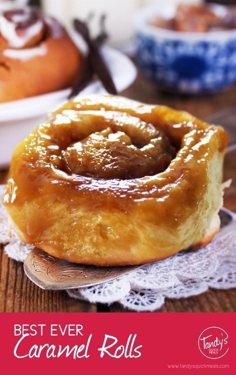 Best Ever Caramel Rolls - Tandy's Quick Meals Carmel Rolls Homemade Pioneer Woman, Vegetarian Recipes Crockpot, Easy Carmel, Quick Crockpot Meals, Crockpot Christmas, Rolls Bread, Frozen Rolls, Caramel Rolls, Cinnamon Roll Recipe Homemade