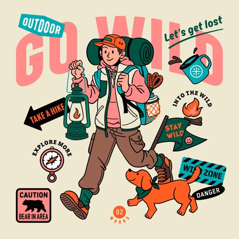 Korean Illustration, 달력 디자인, Boy Illustration, Go Wild, People Illustration, Line Illustration, Flat Illustration, Illustrations And Posters, Illustration Character Design