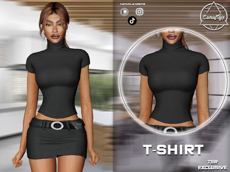 The Sims Resource - SET 412 - Top Different Body Sizes, Cc Top, The Sims 4 Skin, Sims 4 Studio, Outfit Looks, Sims4 Clothes, Sims 4 Collections, Sims 1, Two Friends