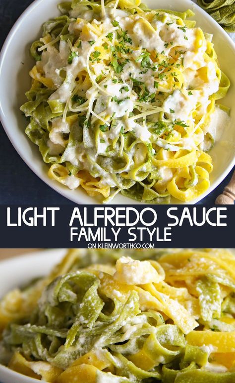 Light Alfredo Sauce Recipe is an easy to make homemade alfredo recipe that has all the great flavor of alfredo & a little less guilt. Light Alfredo Sauce Recipe, Light Alfredo Sauce, Alfredo Sauce Recipe Without Heavy Cream, Alfredo Sauce Recipe Easy, Alfredo Sauce Recipe Homemade, Homemade Alfredo, Alfredo Sauce Recipe, Alfredo Recipe, Alfredo Pasta