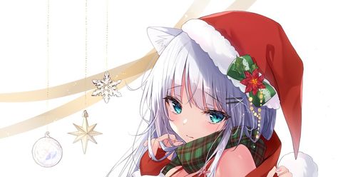 Anime Christmas Banner, Anime Christmas, Holiday Banner, New Year Wallpaper, Christmas Banners, Cat Girl, Desktop Wallpaper, Happy New, Happy New Year