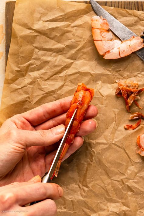 Cleaning Shrimp, How To Clean Shrimp, Devein Shrimp, How To Devein Shrimp, Cooking 101, Crustaceans, Step By Step