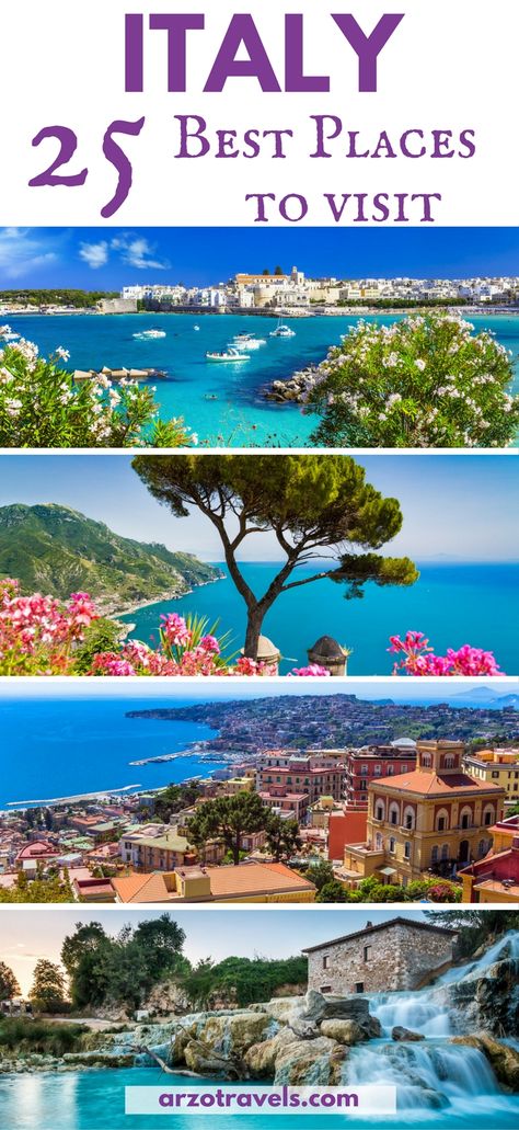 25 amazing places to visit in Italy / Best places to visit I Most beautiful places in #Italy I where to go in Italy I Must-see cities in Italy I Must see paces in Italy Beautiful Places In Italy, Cities In Italy, Places In Italy, Visit Italy, Italy Vacation, Culture Travel, Vacation Places, Europe Destinations, European Travel