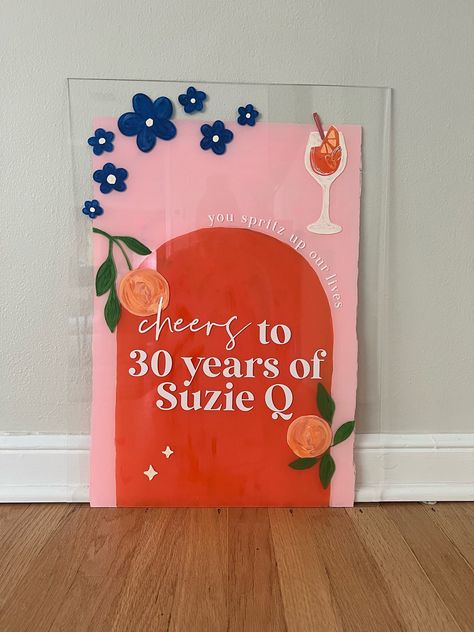 Aperol Theme Party, Aperol Spritz Party Theme Birthday, Aperol Spritz Cart, Acrylic Birthday Sign, Tequila 21st Birthday Sign, Margarita 21st Birthday Sign, Aperol Spritz Party, Spritz Party, Spritz Aperol