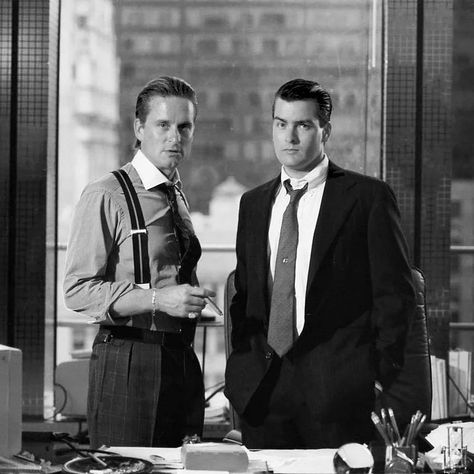 Tuesday Mood with Gordon Gekko & Bud Fox. Gordon Gekko, Tuesday Mood, Business Casual Men, Literally Me, Business Casual, Street Art, Fox, Men Casual, Mural