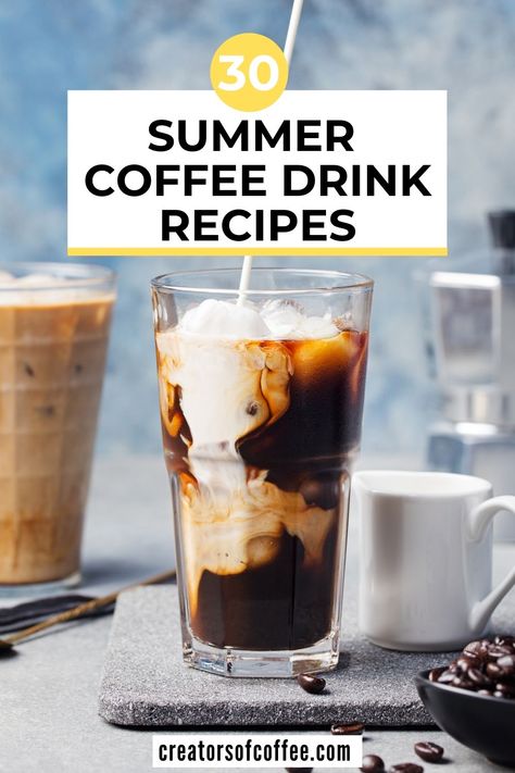 30 of the best cold coffee recipes for summer | Easy iced coffee recipe | Cold Coffee Recipes | Healthy Cold Coffee Recipes | Alcoholic Coffee Drinks | Best Summer Coffee Drink Recipes | Cold Brewed coffee #coffeedrinks #coffeerecipes Coffee Drinks Recipes, Alcoholic Coffee, Alcoholic Coffee Drinks, Vietnamese Iced Coffee Recipe, Cold Coffee Drinks Recipes, Summer Coffee Drinks, Coffee Breakfast Smoothie, Coffee Smoothie Recipes, Coffee Recipe Healthy