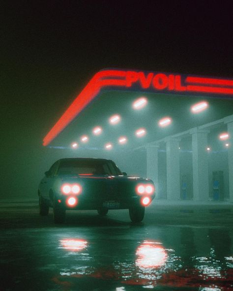 Tommy Bui on Instagram: “*nightcrawlers…* #cinegrams #staycinematic #photocinematica #saigon” Gas Station Car Photoshoot Night, Cinematic Car Photography, Car Photography Night, Night Car Photography, Car Cinematography, Car Night, Car Shoot, Car Photoshoot, Station Service