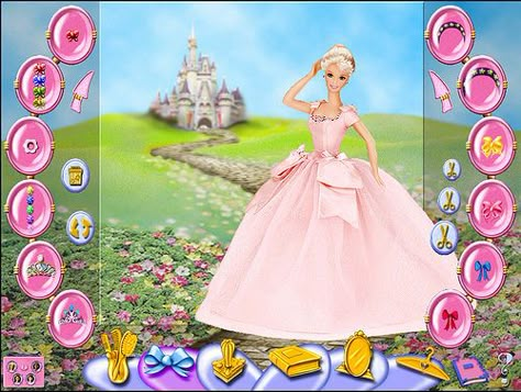 Barbie Computer Game, 2000s Computer Games, Dream Life Game, Y2k Memories, Barbie Computer, 90s Computer Games, Early 2000s Cartoons, Computer Games For Kids, Web Games