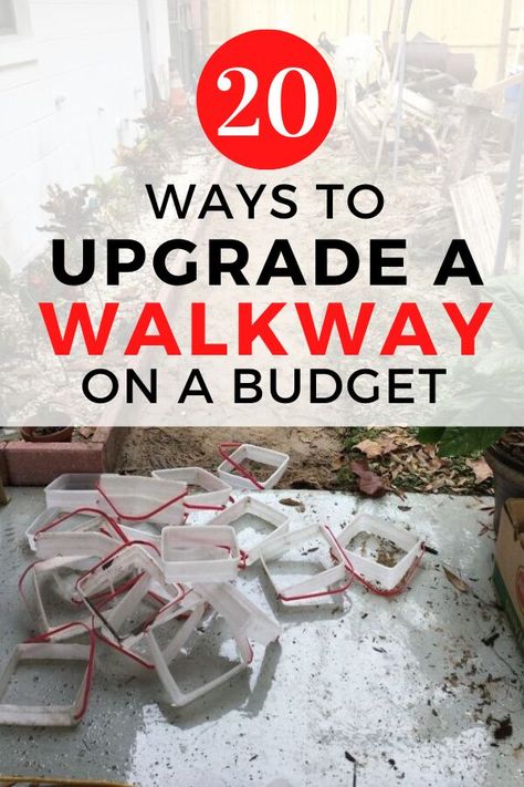 Makeover your front or back walkway paths for cheap with these easy garden stepping stones and other backyard walkway ideas. See how you can make paths to door for cheap with ice cream containers and other simple yet creative ideas on a budget. #diy #walkway #steppingstones Walkway Ideas Diy Pathways, Easy Walkway Ideas, Backyard Walkway Ideas, Diy Stone Walkway, Diy Walkway, Diy Pathway, Diy Summer Decor, Backyard Walkway, Outdoor Walkway