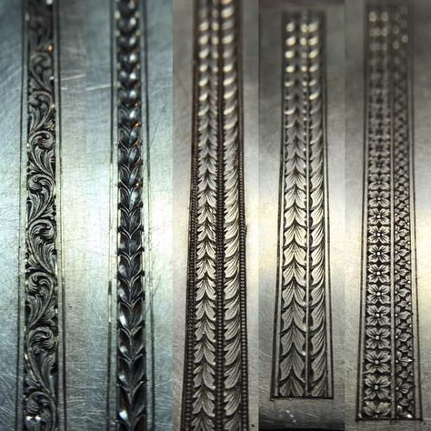 Jay Sammut, engraved decorative borders Metal Engraving Tools, Hand Engraved Jewelry, Engraving Patterns, Engraving Metal, Engraving Designs, Scroll Engraving, Engraving Tattoo, Filigree Tattoo, Ornament Drawing