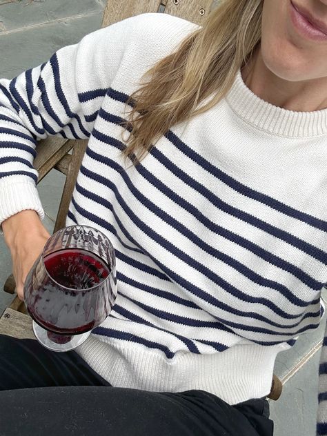 women's breton stripe knit sweater curated on LTK Breton Stripes Outfit, Breton Sweater, Stripes Outfit, Stripe Knit Sweater, Breton Stripes, Classy Fits, Stripe Outfits, Nice Outfits, Striped Knit