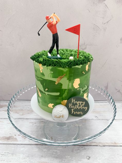 Lemon Golf Cake Golf Cake Design, Golf Buttercream Cake, Birthday Cake Golf Theme, Golf Cakes For Men Birthdays, Golf Cake Ideas, Boyfriend Cake, Golf Birthday Cake, Golf Themed Cakes, Golf Birthday Cakes