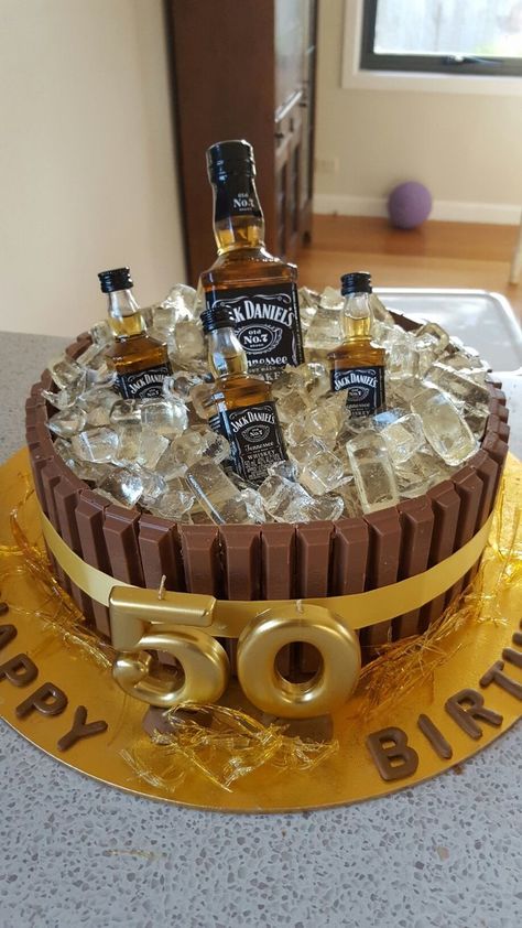 50th Birthday Cakes For Men, Jack Daniels Cake, Alcohol Cake, Teen Cakes, New Birthday Cake, Beer Cake, Homemade Birthday Cakes, Adult Birthday Cakes, Birthday Cakes For Women