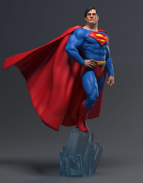 Superman portfolio piece Superman Statue, Superman Dc Comics, Superman Gifts, Superman 1, Frank Cho, Superman Art, Univers Dc, Superman Wonder Woman, New 52