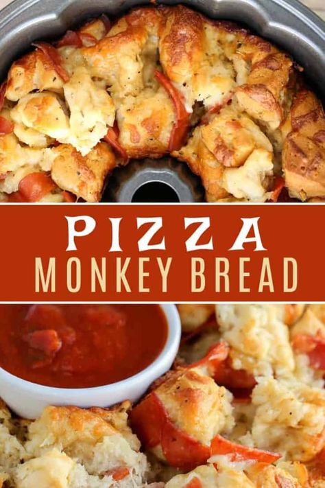 Pull Apart Recipes, Bundt Pan Recipes, Pizza Monkey Bread, Diet Pizza, Pull Apart Pizza, Pizza Vegana, Pizza Casserole, Craving Pizza, Bread Pizza