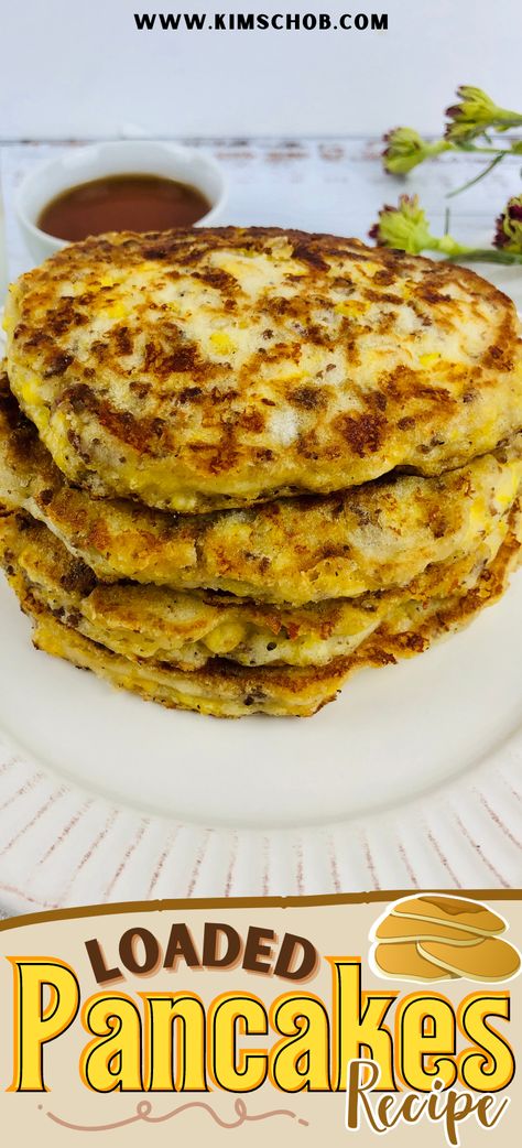 Dress up your breakfast with these loaded pancakes! They are a pancake full of sausage, eggs, cheese, and of course, fluffy pancakes in each bite. Give it a try this weekend for a fun way to serve up your favorite breakfast all in one. Drizzle the stuffed pancakes with syrup and grab that fork, and dive in. Stuffed Pancakes Savoury, Things To Make With Eggs Breakfast, Best Eggs Breakfast, Pancake Sandwich Ideas, Blueberry Syrup Recipe For Pancakes, Pancakes With Sausage Inside, Stuffed Pancakes Bacon And Eggs, Pancake Flavor Ideas, Pancake Burrito