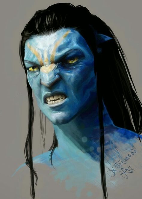 Jake growling Avatar Disney, Avatar Blue, Avatar Tattoo, Avatar Poster, Avatar Art, Avatar Pandora, Blue People, Blue Avatar, Beau Film