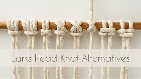 Larks Head Knot, Macrame Cat Hammock, Macrame Knots Tutorial, Braid Jewelry, Knots Tutorial, Macrame Wall Hanging Diy, Wall Hanging Diy, Macrame Ideas, Macrame Tutorial