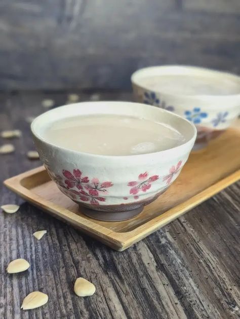 Easy Chinese Almond Dessert Soup With Egg White Recipe | Mrs5cookbook Soup With Egg, Kitchen Essentials Checklist, Chinese Desserts, Egg White Recipes, Almond Desserts, Dessert Soup, Authentic Asian Recipes, Best Chinese Food, Chinese Dessert