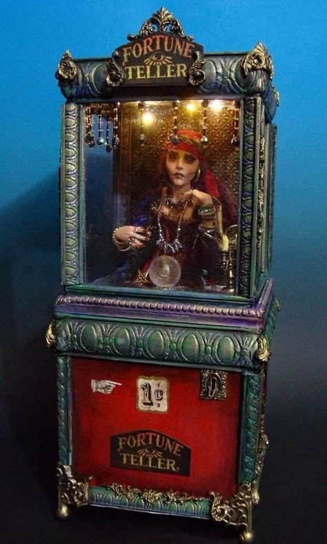 Carnival Fortune Teller, Fortune Teller Machine, Peter Pan Story, Vintage Fortune Teller, James Hook, Creepy Circus, Old Circus, Wendy Darling, Circus Aesthetic