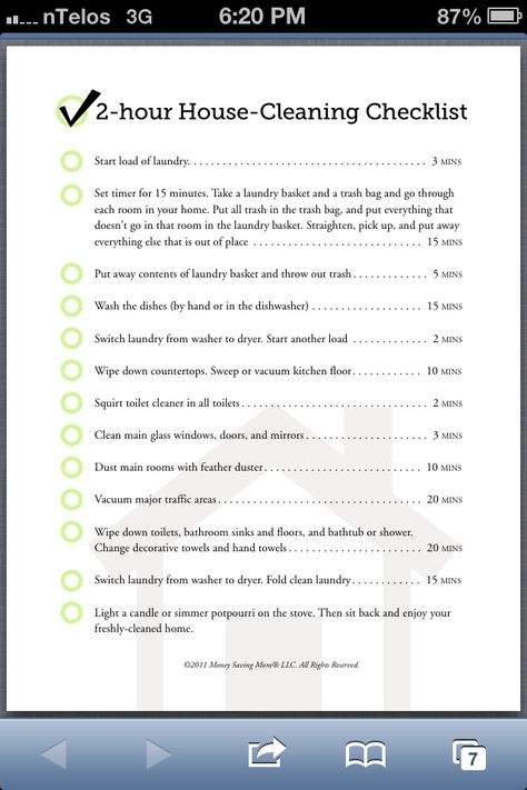 2 hour house cleaning checklist House Cleaning Checklist, Cleaning List, Cleaning Business, Household Cleaning Tips, Cleaning Checklist, Cleaning Schedule, House Cleaning, Cleaning Routine, Natural Cleaning Products