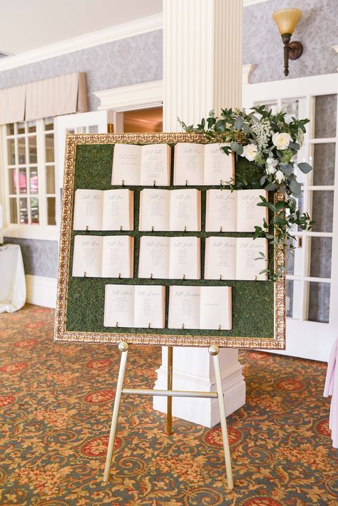 elegant wedding design, wedding stationery good, library wedding inspiration, wedding design ideas, seating chart, beauty and the beast wedding, book seating chart, floral design, gold vintage frame, library chart, royal ashburn wedding, royal ashburn golf club, gold vintage details, wedding decor details, elegant decor details, wedding planner Hamilton, niagara wedding planner | Lindsay Plank Events Book Seating Chart, Elegant Wedding Seating Chart, Book Themed Wedding, Library Wedding, Future Wedding Plans, Cute Wedding Ideas, Toronto Wedding, Seating Chart Wedding, Wedding Mood Board