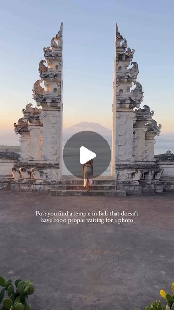 Take Us To Bali on Instagram: "Don’t waste your time trying to get a picture at the famous Lempuyang Temple where EVERYBODY goes (you will wait HOURS standing in line). Instead, go to the temple gates at @amarta_penida on Nusa Penida island,where you can get a similar photo, yet without the crowds!   #lempuyangtemple #gatesofheaven #nusapenida #bali #templegate #balitips #baliblogger #baliblog" Lempuyang Temple Bali Pose, Lempuyang Temple Bali, Penida Island, Temple Bali, Nusa Penida, Standing In Line, The Temple, Gate, Bali