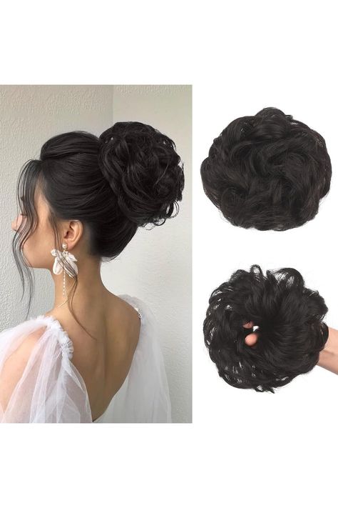 Messy Bun Hair Piece Wavy Curly Fake Hair Buns Synthetic Scrunchie Messy Bun Natural Extensions Updo Hair Pieces for Women (2#, Q5) Updo Extensions, Natural Extensions, Fake Hair Buns, Hair Pieces For Women, Messy Bun Hair Piece, Bun Hair Piece, Hair Buns, Fake Hair, Bun Hair