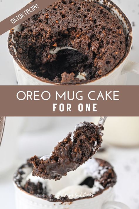 Oreo Dessert Mug Cake, Orea In A Mug Cake Recipe, Oreo Mug Cake, Easy Oreo Mug Cake Recipe, How To Make Mug Cake In Microwave With Oreo, Quick Oreo Mug Cake, Oreo Cupcake Recipe, Oreo Fluff, Cream Filled Cookies