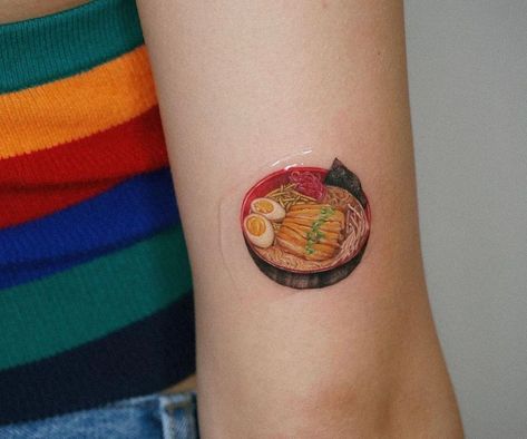 Tattoo People Toronto on Instagram: “No one does a food tattoo like @gno_tattoopeople 🍜 Who else will be going for ramen tonight? ———————————————————— ➖Hello, Follow…” Miso Soup Tattoo, Ramen Noodle Tattoo, Ramen Tattoo Simple, Ramen Tattoo, Tattoo Planning, Food Tattoo, Tattoo Wallpaper, Tattoos Simple, Food Tattoos