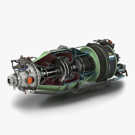 Turboprop Aircraft Engine Canada PT6 Sectioned 3D Model #AD ,#Engine#Aircraft#Turboprop#Canada Blue Texture Background, Helicopter Plane, Ejection Seat, Small Aircraft, Boeing 707, Aircraft Maintenance, Aircraft Engine, Jet Engine, 3ds Max Models