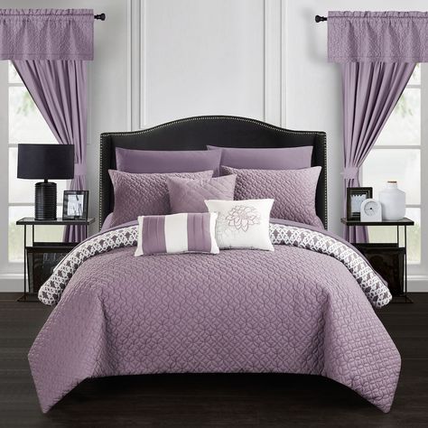 Plum walls bedroom