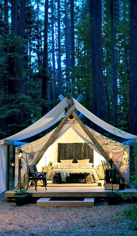 Devour the Details: Spend Your Summer Glamping at Sandy Pines Washington Camping, Tents Camping Glamping, Zelt Camping, Wall Tent, Go Glamping, Family Tent Camping, Canvas Tent, Family Tent, Luxury Camping