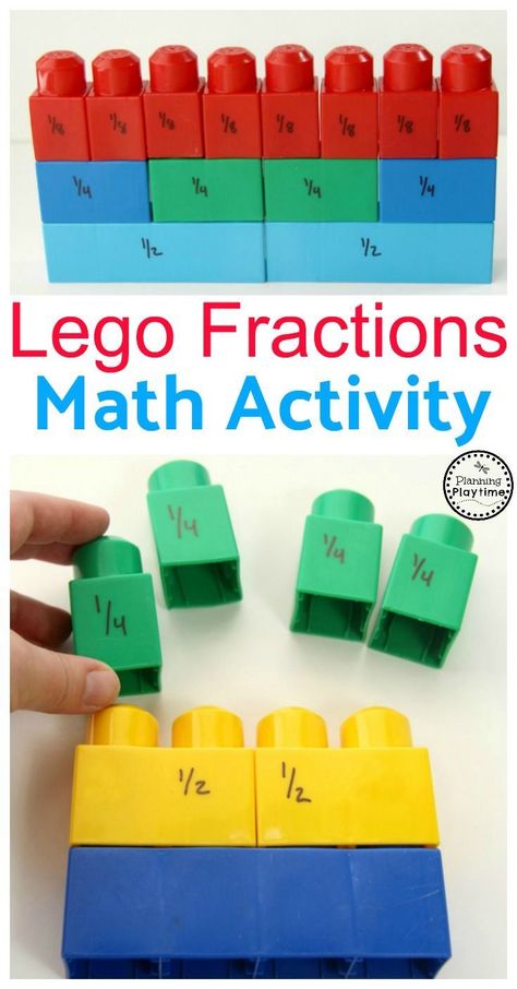 Lego Fractions, Math Fraction Activities, Uppfostra Barn, Lego Math, Fraction Activities, Math Activities For Kids, Math Fractions, Math Activity, Homeschool Math