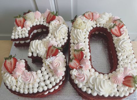 Red Velvet 30th Birthday Cake, 30th Birthday Cake, Cream Cheese Buttercream, 30 Birthday Cake, Whipped Cream Cheese, Number Cakes, Celebration Cakes, 30th Birthday, Whipped Cream