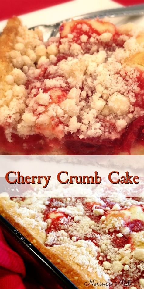 Cherry Crumb Cake, Cherry Pie Filling Recipes, Cherry Cobbler Recipe, Crumb Coffee Cakes, Cherry Dump Cake, Crumb Cake Recipe, Cakes To Make, Pie Filling Recipes, Cherry Desserts