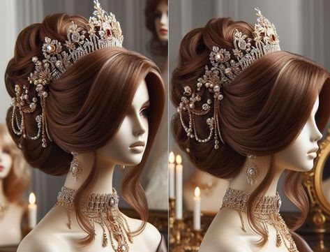 Royal Hairstyles, Intricate Hairstyles, Bridal Hair Tutorial, Medieval Hairstyles, High Fashion Hair, Before And After Pics, Cosplay Hair, Haircuts For Medium Hair, Hair Up Styles