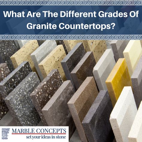 What Are The Different Grades Of Granite Countertops? Level 1 Granite Countertops, Countertops Marble, Types Of Granite, Blue Granite, Countertop Colours, Granite Counters, Stone Countertops, Level 3, Marble Countertops