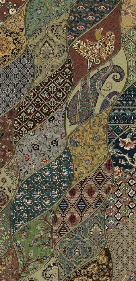 Batik Wall Art, Wallpaper Persian, Object Aesthetic, Earth Tone Wallpaper, فنسنت فان جوخ, Persian Art Painting, Textile Prints Design, Vintage Poster Art, Pretty Art