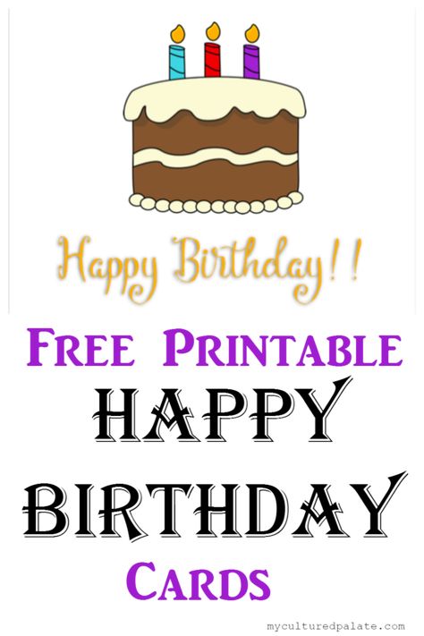 It is so easy to print your own cards! Now you can print your own Happy Birthday cards with these free printables in 6 different designs.. http://myculturedpalate.com/printables/free-printable-happy-birthday-cards/ Happy Birthday Free Printable, Birthday Cards Online, Friend Png, Birthday Card Template Free, Birthday Card With Photo, Free Printable Birthday Cards, Birthday Cards To Print, Birthday Card Online, Happy Birthday Cards Printable