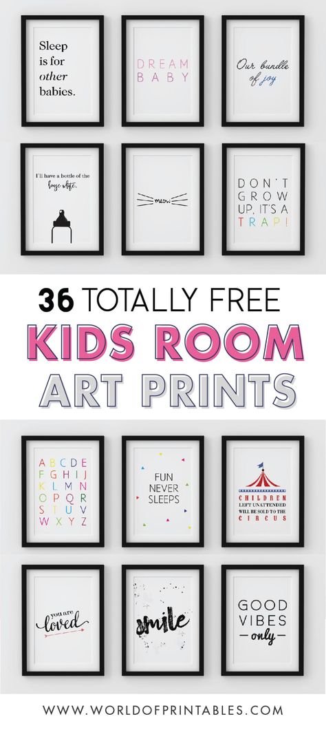 Art For Kids Rooms, Kids Room Prints Wall Art, Free Playroom Printables, Free Wall Art Printables Kids, Kids Room Picture Wall Ideas, Free 8x10 Printable Wall Art, Kids Room Wall Art Free Printables, Wall Art For Kids, Printable Wall Art Toddler