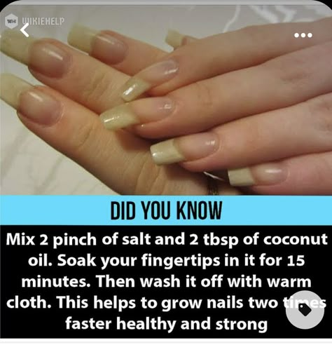 Grow Long Nails, Nail Growth Tips, Grow Nails Faster, Long Natural Nails, Natural Nail Care, Nagel Tips, Nail Care Routine, Nail Care Tips, How To Grow Nails