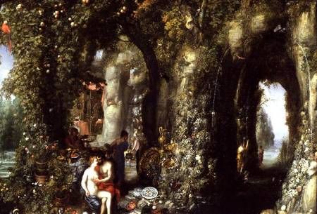 Jan Brueghel d. Ä. - A Fantastic cave with Odysseus and Calypso Homer The Odyssey, Iliad And Odyssey, Jan Brueghel, Homer Odyssey, Umberto Eco, Baroque Painting, Jan Van Eyck, John William Waterhouse, Paintings Famous