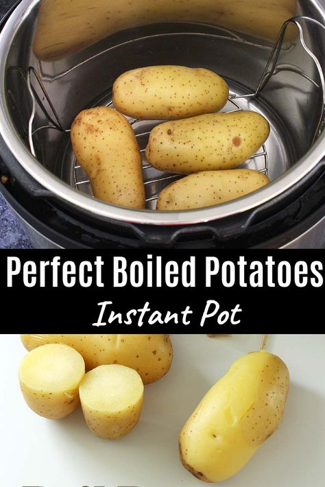 Learn how to cook or boil the potatoes in Instant pot. It is very easy and no attention required. Russet or Idaho potatoes have more starch in them. So these are good for frying or baking. Do not use this type for boiling in IP. I prefer to use red potatoes or golden potatoes. Perfect for Indian cooking. #instantpot #potatoes #kitchentips #boilpotato Cook Potatoes In Instant Pot, Potatoes In Instant Pot, Boil Potatoes, Golden Potatoes, Cook Potatoes, Cooking Quotes, Idaho Potatoes, Easy Instant Pot Recipes, Instant Pot Dinner Recipes