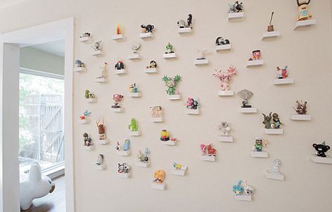 How to Display a Collection with Flair Eclectic Hallway, Toy Collection Display, Small Kids Bedroom, Figurine Display, Best Home Interior Design, Toy Display, Lego Room, Hall Design, Skylanders