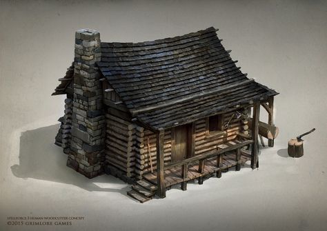 Medieval Games, Fantasy Town, Concept Art World, Medieval Houses, Building Concept, Fantasy Props, Fantasy House, Fantasy Setting, 3d Modelling